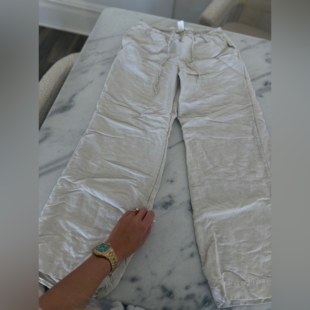 Light Gray Linen Pants